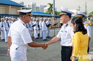 Sailing vessel 286-Le Quy Don starts visit and exchange with Philippine Navy